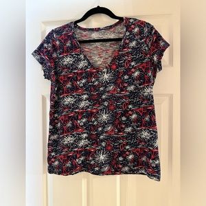 Lilly Pulitzer fireworks shirt size medium